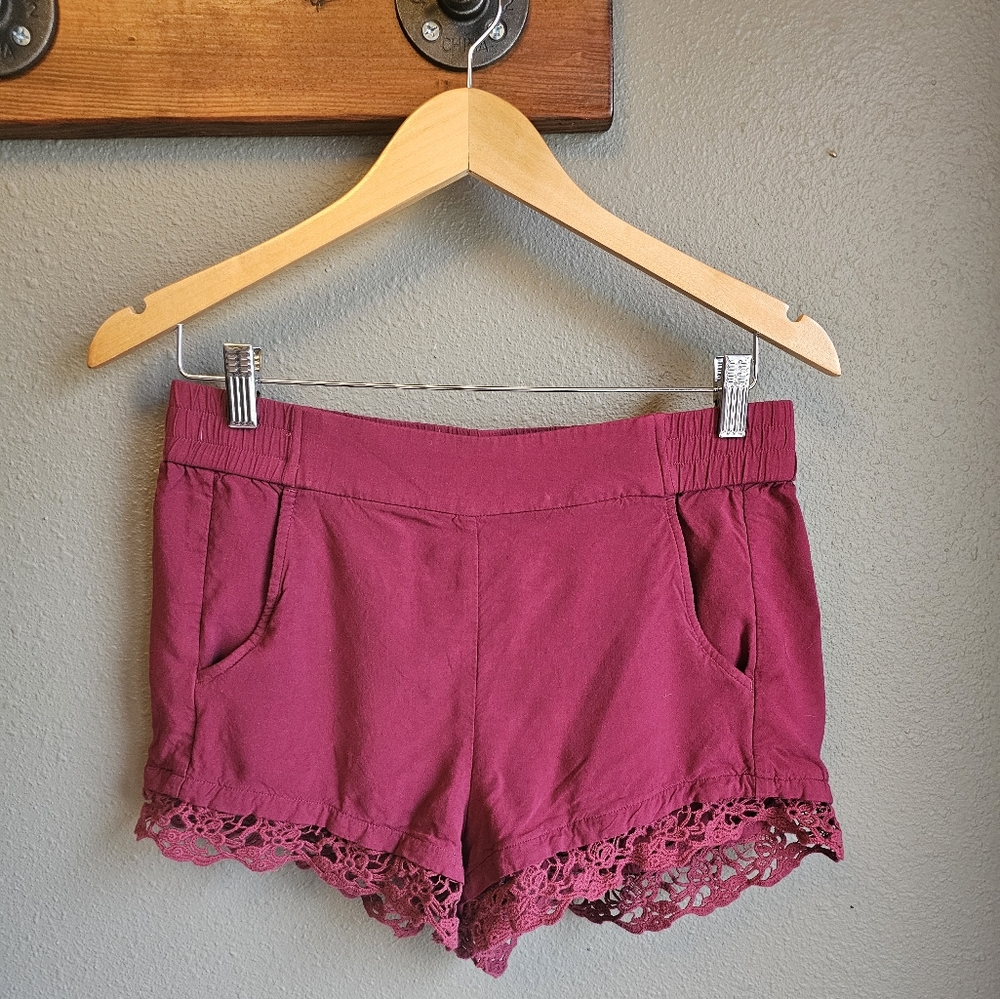 Express Crochet Trim Shorts